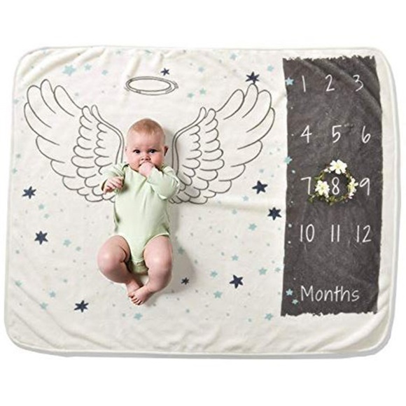 Hooked on Baby Other - Baby Monthly Milestone Photo Blanket Unisex 30x40